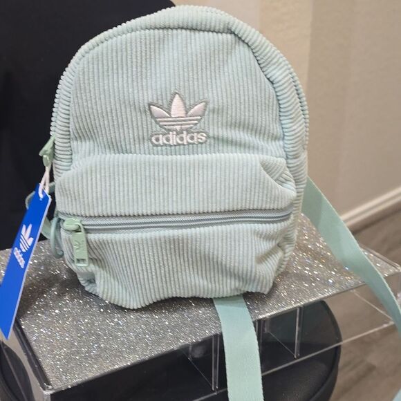 Adidas Trefoil 2.0 Curduroy Mini Backpack- Hazy Green main image 8